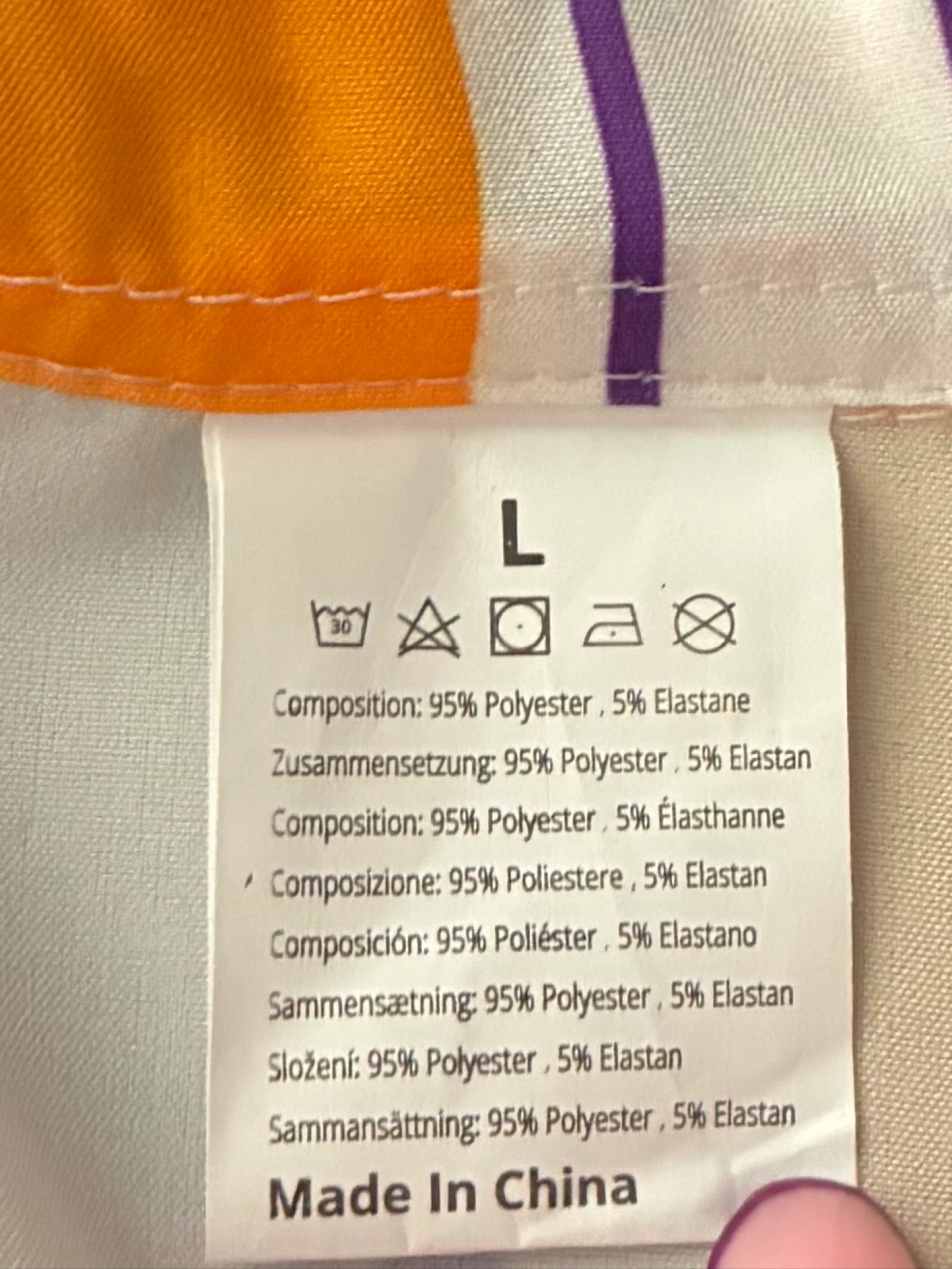 Vestido chemise con rayas gráficas coloridas – photo 5